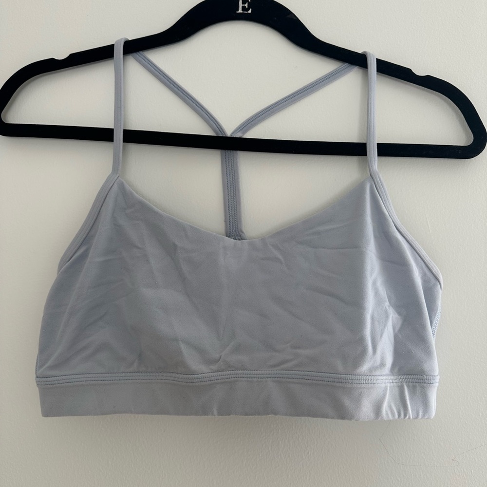 lululemon blue flowy bra